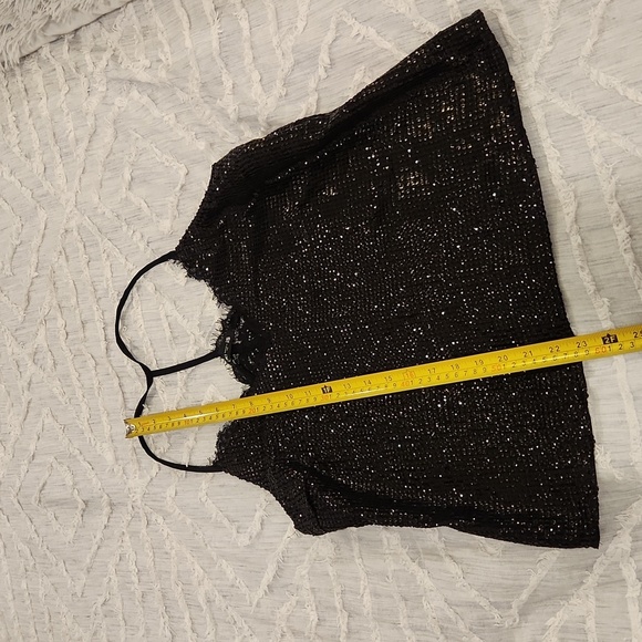 Beautiful Express black sequin and lace tank size M! - Picture 8 of 8
